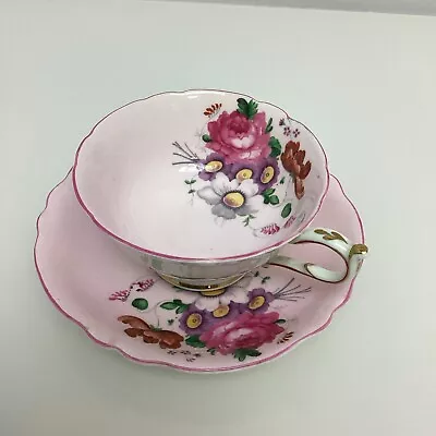 Buy Vintage Pink Floral PARAGON Tea Cup & Saucer BO • 14.99£