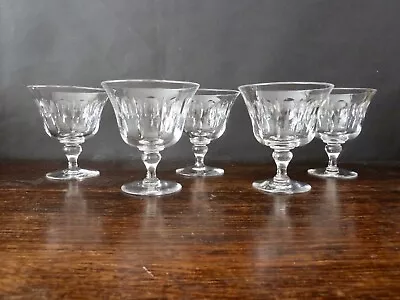 Buy 5x Antique Tudor Crystal Champagne Sherbet Glasses, H10,6cm • 85£