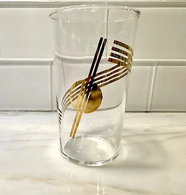 Buy Art Deco Glass - Gold Swirl Tumbler Gold Gilt On Clear Glass 22-Karat Gold • 12.32£