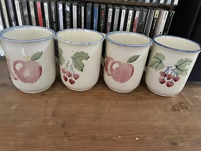 Buy Poole Pottery Dorset Fruits Mugs X 4 • 39.99£