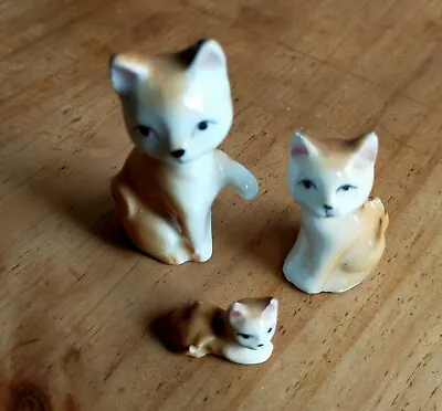 Buy Vintage Small Miniature Kitten Cat Figurines Porcelain Bone China • 7.95£