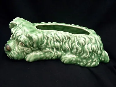 Buy Vintage Sylvac Green Pottery Terrier Dog Posy Vase Tray Planter 6  No2024 1950s • 5£