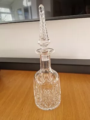 Buy Cut Glass Decanter With Air Twist Stopper • 10£