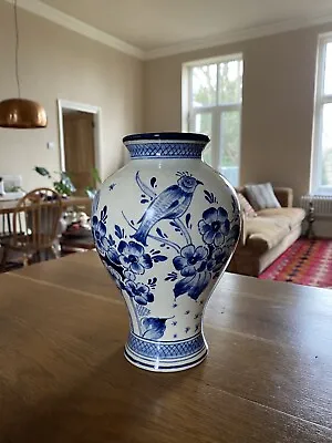 Buy Antique Delft Ceramic Vase Dutch 21cm X 14cm Medium  • 18£