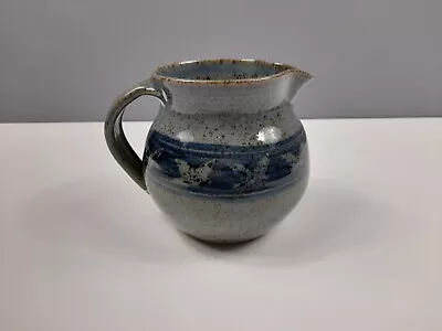Buy Unidentified Studio Pottery Stoneware Jug - Specled Grey/ Blue - GC - 12.5 Cm • 12£