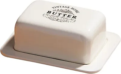 Buy Ceramic Vintage Home Butter Dish Cream Kitchenware Lid Butter Storage Keeper • 12.50£
