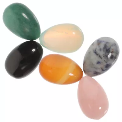 Buy  6Pcs Decorative Crystal Ornaments Meditation Crystal Stones Meditation Gifts • 14.35£