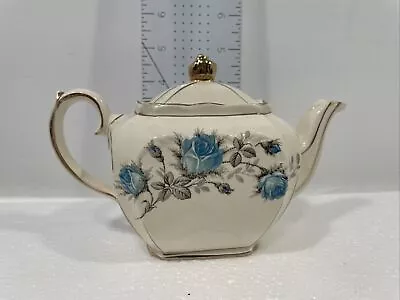 Buy Vintage Sadler Blue Roses Small China Teapot With Lid Gold Trim England • 19.07£