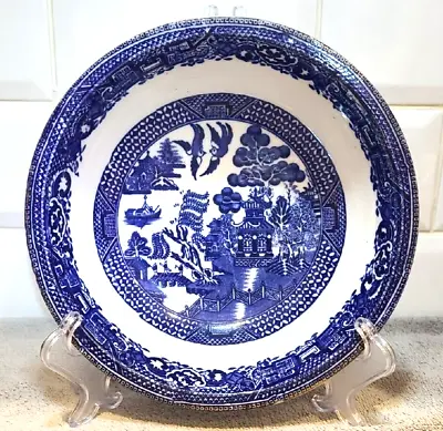Buy Early 20th Old Willow Large Serving Bowl English Ironstone Tableware 8.75  Dia B • 12.99£