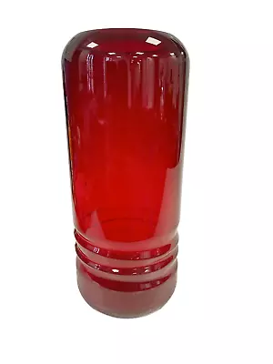 Buy Rosenthal Studio-line Tall Red Glass Vase Ripple Effect Design Home Decor  • 4.99£