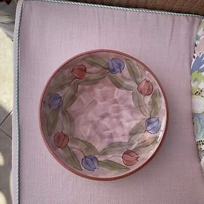 Buy Jersey Pottery ‘Tulip’ Pattern Fruit Bowl. Good Condition • 10£