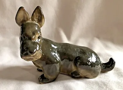 Buy Vintage Lomonosov Pottery, Made In Russia, Sitting Schnauzer Dog • 12.99£