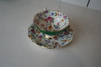 Buy Royal Standard Fine Bone China Teacup And Saucer Multicolor Flowers • 28.46£