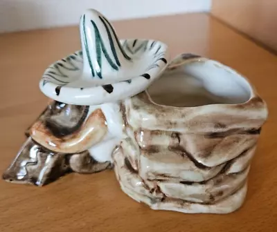 Buy JERSEY POTTERY Vintage Ceramic Sleeping Mexican Man Flower Posy Vase/Trinket Pot • 9.99£