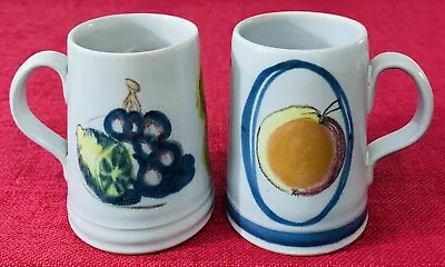 Buy Buchan Portobello Pottery, Brittany And Festival Designs Hand Painted Mugs X 2 • 19£