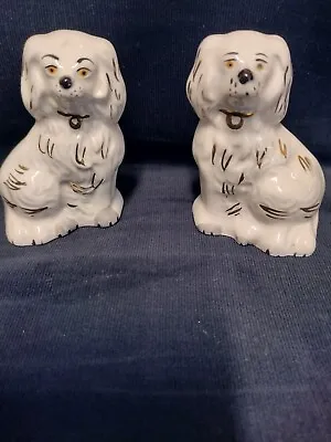 Buy Vintage Pair Of Beswick Miniature Staffordshire Mantle Wally Spaniel Dogs  • 24.99£