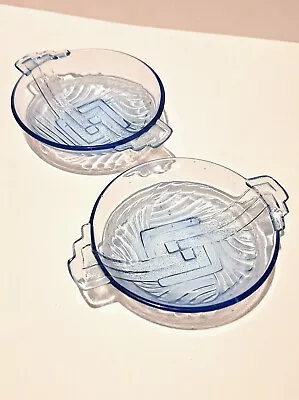Buy Pair Stolzle Art Deco Blue Glass Dessert Bowls, Sauce/Trinket Dishes. More Avail • 17£