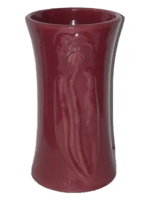 Buy Zanesville Stoneware 8 1/2  Embossed Flower Vase Mint! Buy It Now! • 30.71£