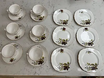 Buy Queen Anne Bone China 18-piece Tea Set Maple Leaf Pattern #8285 • 15£
