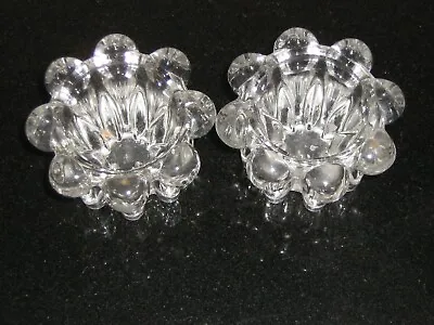Buy Pair Of Genuine REIMS Vintage French Glass Candlestick Holders France • 6£