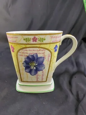 Buy Sutherland Fine Bone China Tea Cup FLORA  Coffee Mug Violet Pansy Sunflower Rare • 14.23£