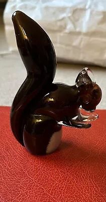 Buy Langham Glass Paperweight Red Squirrel Fully Backstamped On The Base • 25£