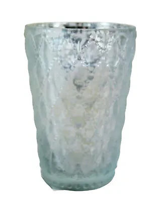 Buy Candle Tealight Holder With Candle Glass Antique White Mercury Finish Tall • 9.99£
