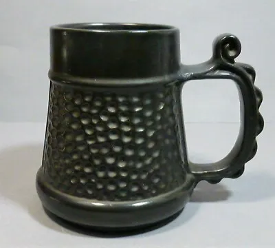Buy Vintage Prinknash Pottery Tankard Mug Black Grey Ornate Handle 12.5 Cm Tall  • 9.99£