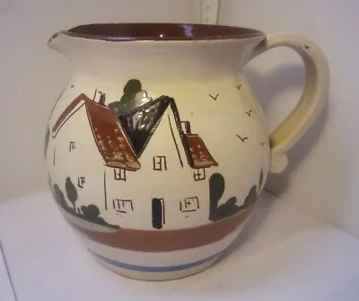 Buy DEVONSHIRE POTTERY Torquay JUG   With Cottage And Motto ..Ron Jackson • 32£