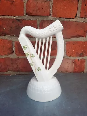 Buy Vintage Belleek Harp Donegal Parian China Hand-Painted Shamrock Made In Ireland • 35£