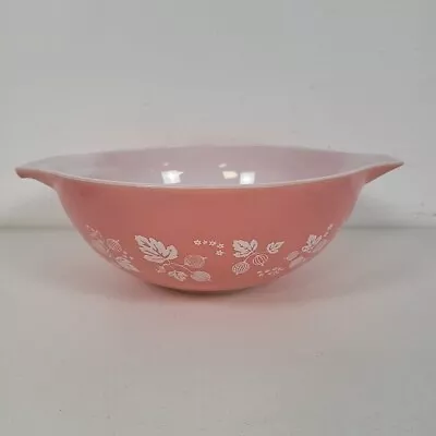 Buy Vintage Pyrex Pink Gooseberry Cinderella 4 Qt 10.5  Mixing Bowl 444 Handled ZVGC • 29.99£