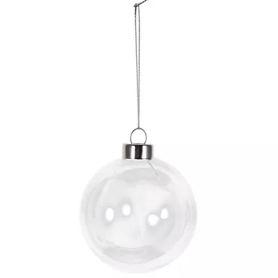 Buy  6 Pcs Christmas Glass Ball Clear Fillable Ornaments Pearl Hanging • 7.69£