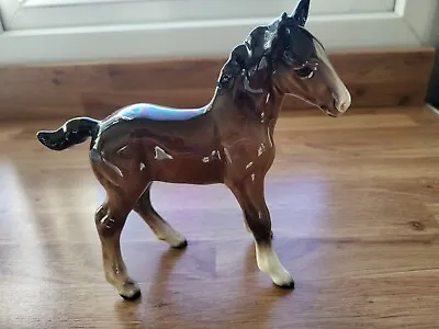 Buy Beswick Horse Large Shire Foal In Bay Gloss.great Condition  • 9.99£