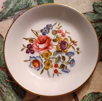 Buy Royal Worcester #51 Fine Bone China Dish 4  With Flowers And Gold Trim With Box • 10.44£