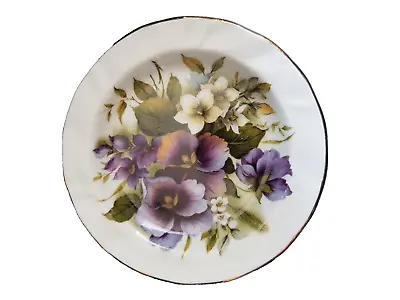 Buy Fenton Bone China Company Pin Plate Dish 12cm Floral Pansies Design Trinket • 3.99£