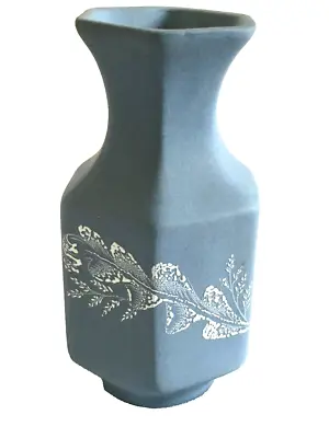 Buy Vintage HEXAGONAL Hand Painted Blue Art Pottery Mini Vase, 3.8   • 10£