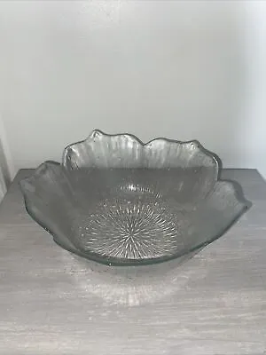 Buy Arcoroc Caracas Flower Glass Fruit Bowl Made In France 21cm • 9.99£