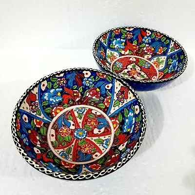 Buy Turkish/Anatolian Handmade Ceramic Bowl With Beautiful Hand Painting Pottery • 12.99£
