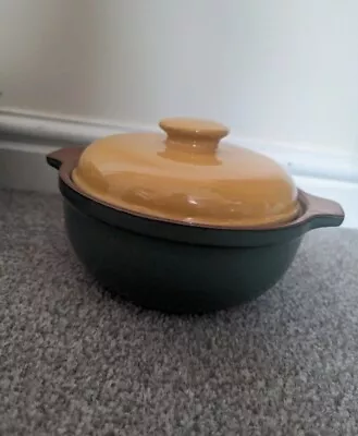 Buy Vintage Denby Spice Covered Casserole Dish Stoneware Yellow Green Discontinued  • 79.95£