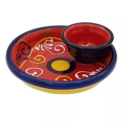 Buy Olive Dish With Integral Bowl For Pips 15x 5cm Spanish Handmade Ceramic Pottery  • 14.99£