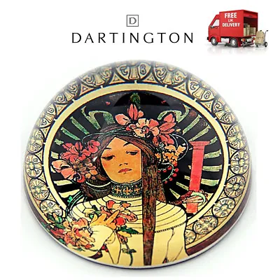 Buy Dartington Beswick Mucha La Trappistine Glass Art Paper Weight GIFT Boxed • 9.95£