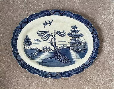 Buy Antique Booths England Extra Large “Real Old Willow” Ceramic Charger /meat Plate • 15£