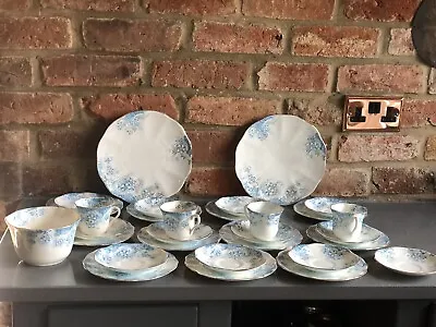 Buy Antique Victorian Fine Bone China Part Tea Set Blue & White 3379 30 Pieces • 50£