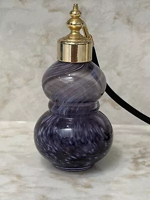Buy Vtg. Caithness Scottish Purple Blue Glass Perfume Bottle Atomizer, 5” Tall • 43.39£