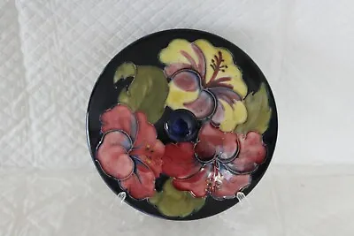 Buy Moorcroft Hibiscus Blue Ground Rimmed Lid Only - VGC • 20£