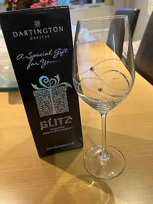 Buy Boxed Dartington Crystal Glitz Wine Glass With Real Swarovski Elements Crystals  • 12£