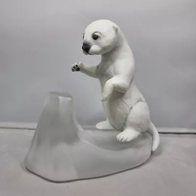 Buy 1993 Franklin Mint - 'Arctic Family' Otter - Ceramic Statue Figurine On Ice Base • 29.99£
