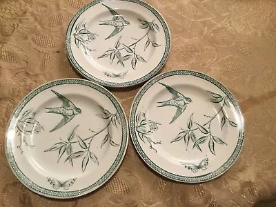 Buy Three Swallow Tea Plates By George Jones And Sons (1861--1951) • 15£
