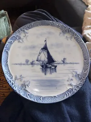 Buy Vintage Antique Delftware Delft Blue & White Decorative Plate Platter Dutch • 45£