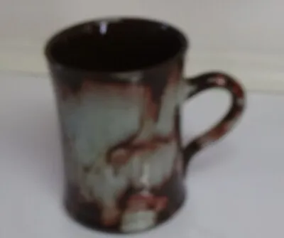 Buy Ewenny Welsh Pottery Mug 9cm Brown Grey Glaze Pattern Used In Good Condition • 7.50£